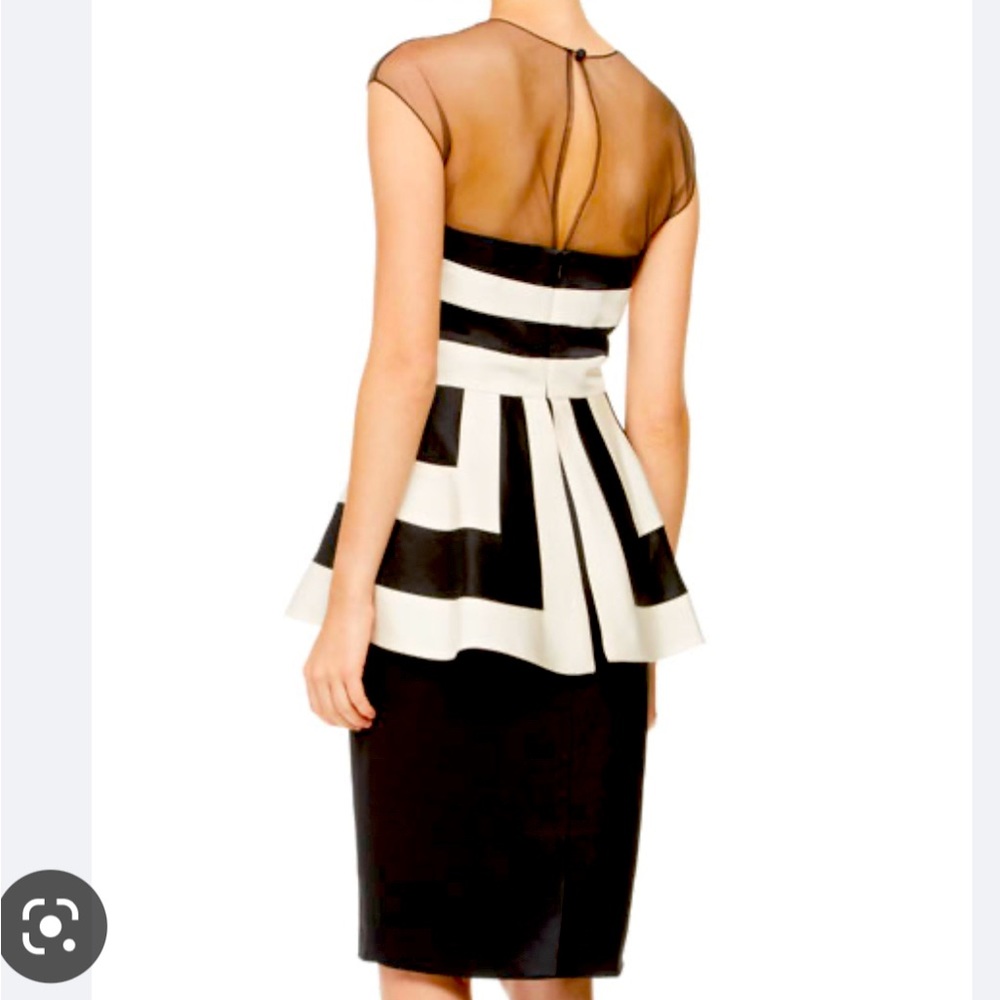 Lela Rose Peplum dress size 8 Bergdorf Goodman